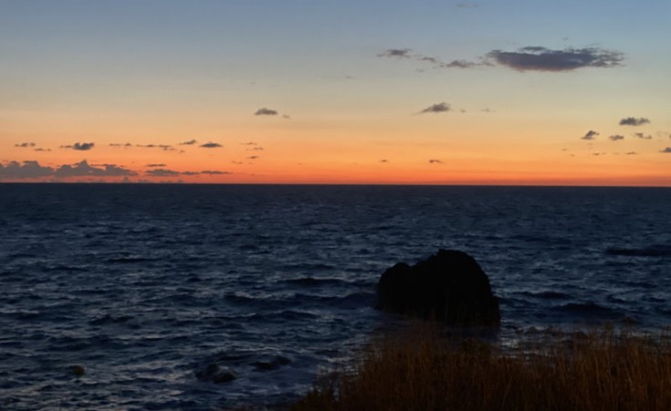 tramonto a marzo a Ischia