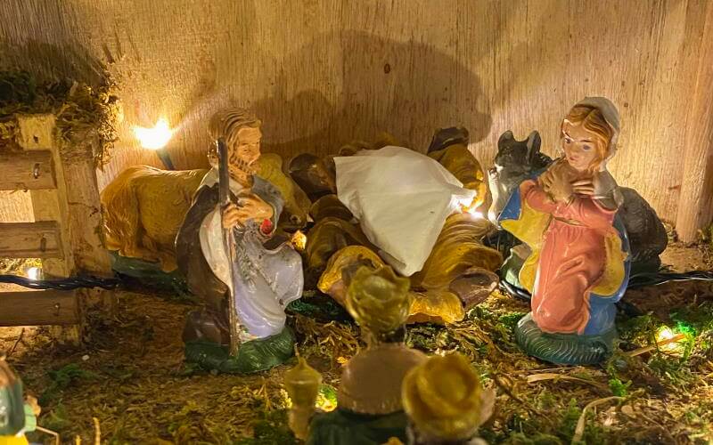 Presepe in cantina ad Ischia