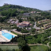 Veduta laterale della struttura vista dal drone