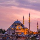 Moschea di Solimano a Istanbul al tramonto