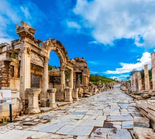 Anfiteatro romano a Hierapolis in provincia di Denizli, Turchia