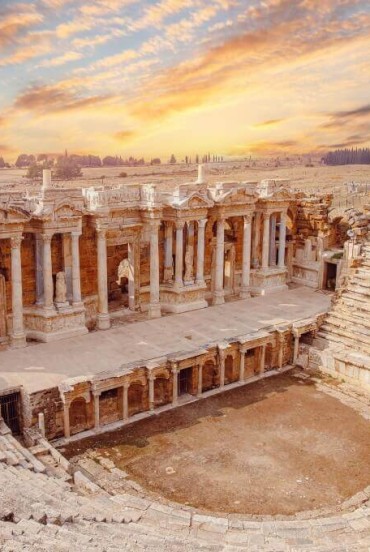 Anfiteatro romano a Hierapolis in provincia di Denizli, Turchia