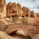 Vista parziale del Parco Nazionale della valle di Zelve a Nevsehir in Cappadocia