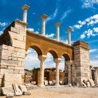 Dettagli della Basicila di San Giovanni nell'antica Efeso oggi Selcuk in Turchia