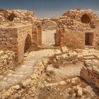 Resti del Castello di Sholbak costruito dai crociati nella valle di Arabah, Giordania