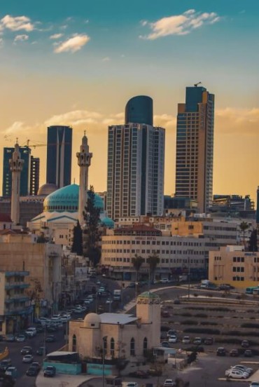 Veduta della città di Amman in Giordania