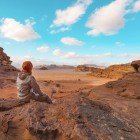 Deserto del Wadi Rum formazioni rocciose