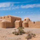 Castello di Qasr Amra nel deserto in Giordania, costruito nel VIII secolo dal califfo omayyade Walid II