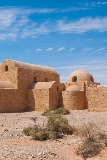 Castello di Qasr Amra nel deserto in Giordania, costruito nel VIII secolo dal califfo omayyade Walid II