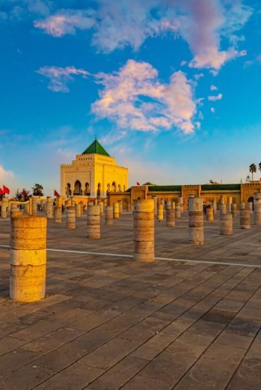 Vista della Piazza e del Mausoleo di Mohammed V a Rabat