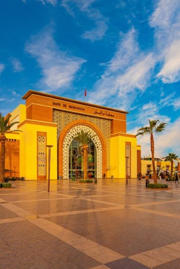 Antica stazione dei treni di Marrakesc in Marocco