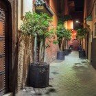 Stradine tipiche della Medina di Marrakesh in Marocco