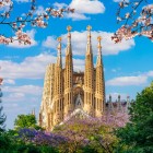 La Sagrada Família emerge nel paesaggio urbano di Barcellona con torri slanciate e pinnacoli policromi: capolavoro di Gaudí, è il monumento più importante e visitato della città.