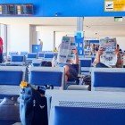 Una delle aree di attesa dell'aeroporto di Bodum