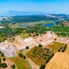 Panorama aereo di Patara, antica capitale della Licia, affacciata sulla costa turca vicino al villaggio di Gelemiş, nella splendida provincia di Antalya.
