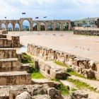 Ippodromo di Jerash, antico stadio romano, ospitava corse di carri e spettacolari eventi pubblici