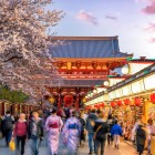Nakamise Dori, ad Asakusa, è una strada storica che collega il tempio Senso-ji alla porta Kaminarimon, fiancheggiata da negozi che vendono souvenir, cibi tipici e artigianato giapponese.