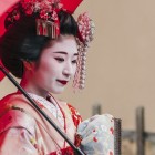 La geisha è una figura iconica della cultura giapponese, con kimono e acconciatura tradizionali; è esperta nelle arti come la danza, la musica, la poesia, intrattiene gli ospiti con grazia e abilità.