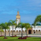 Il Palazzo Reale di Rabat, circondato da giardini curati e rigogliosi, offre un’oasi di pace tra fontane, piante esotiche e architettura maestosa.