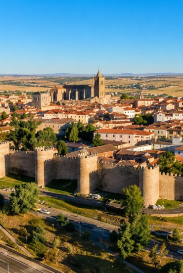 La spettacolare cinta muraria di Ávila abbraccia il centro storico Patrimonio UNESCO, regalando una delle più straordinarie testimonianze dell'architettura medievale spagnola.