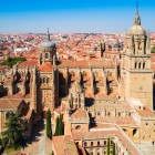 La Cattedrale Nuova e la Cattedrale Vecchia di Salamanca si affiancano nel cuore della città, fondendo gotico, rinascimentale e barocco in uno dei complessi monumentali più iconici della Spagna.
