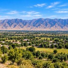 Dai finestrini il paesaggio cambia: ai rilievi più aridi seguono campi, frutteti e piccoli centri rurali, mostrando un volto verde e agricolo dell'Uzbekistan.